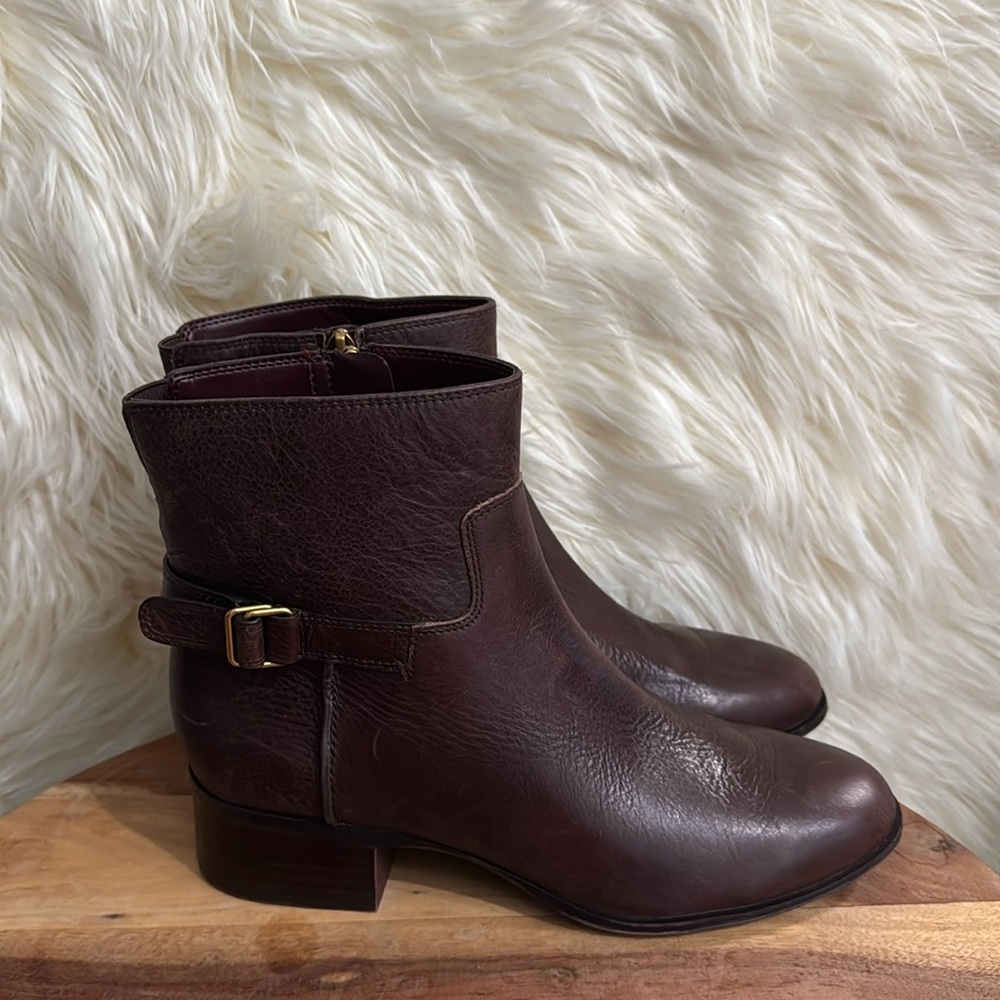 Sarto by Franco Sarto Joanne Brown Leather Ankle Booties Women’s 8.5